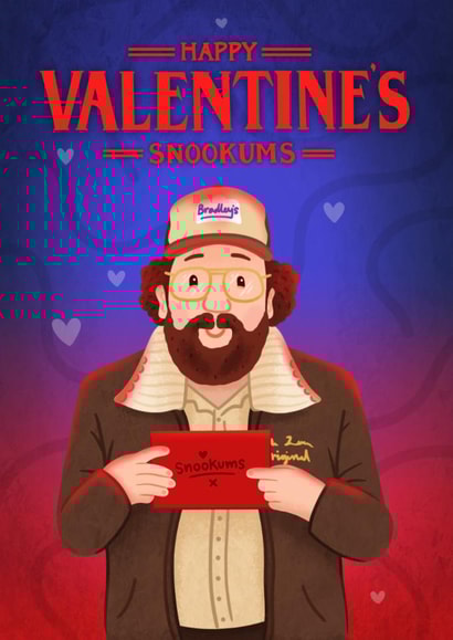 Cute Valentine's Day Card - Stranger Things - Murray - Snookums created by Blue Kiwi Design