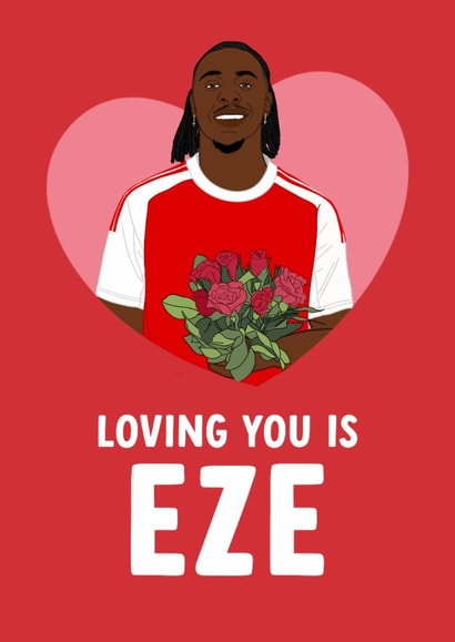 Fun Valentine's Day/Anniversary Card - Loving You Is Eze - Arsenal created by The Cake Thief