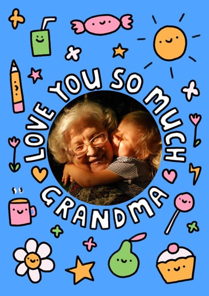 Cute Mother's Day Card - For Grandma - Smiley Sweets created by Wren & Wilson