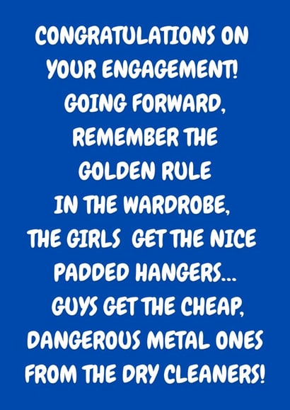 Funny, CONGRATULATIONS ON YOUR ENGAGEMENT Card created by The Awkward Card Company 