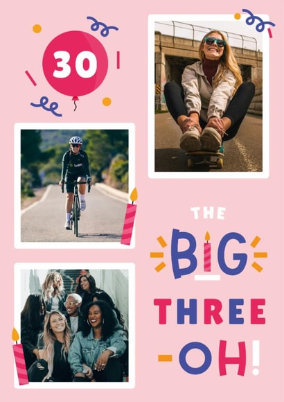 Classic Birthday Card - 30th - The Big Three-Oh! created by Joanne Hawker