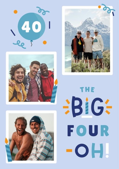 Classic Birthday Card - 40th - The Big Four-Oh! created by Joanne Hawker