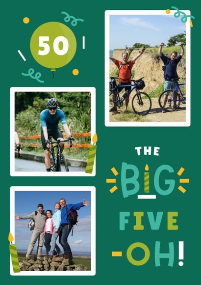 Classic Birthday Card - 50th - The Big Five-Oh! created by Joanne Hawker