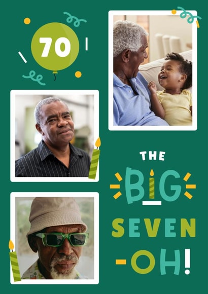 Classic Birthday Card - 70th - The Big Seven-Oh! created by Joanne Hawker