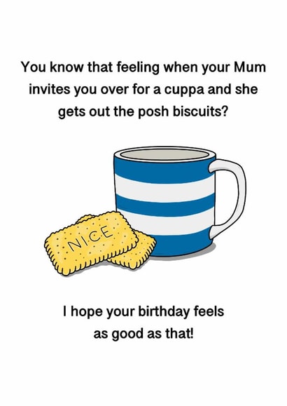 Fun birthday card suitable for everyone, nostalgia and humour. created by That Little Map Shop