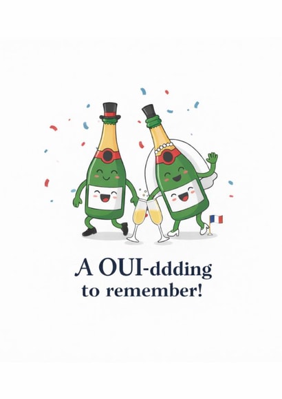 The French English wedding card funny wedding card! created by Ducourt Cards