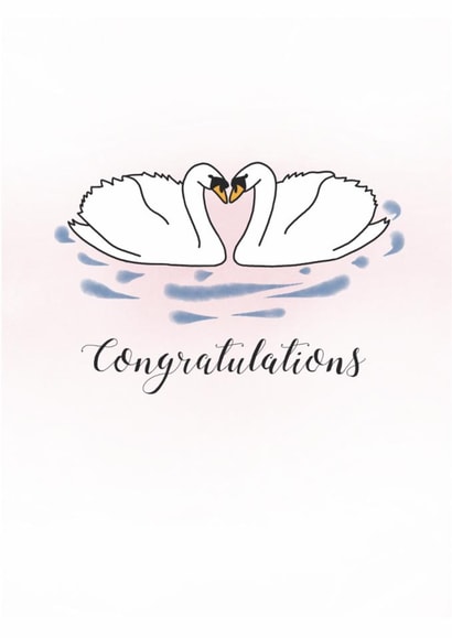 Cute congratulations card for family or friends - The Lovebirds created by Simply Fe