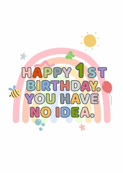 Happy 1st Birthday - Rainbow Card created by Crescent Studio