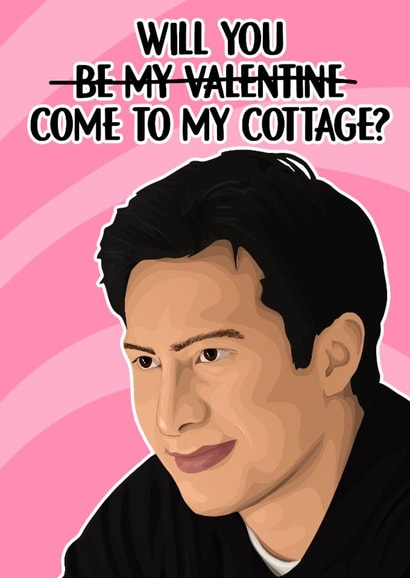 Fun Valentine's Day Card - Heated Rivalry - Will You Come To My Cottage? created by Pink + Pip