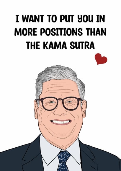 Keir Starmer Kama Sutra valentine's card created by Doublea