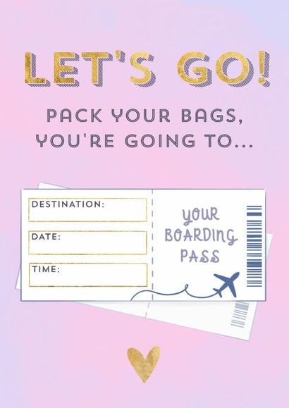 Cute Holiday/Trip Announcement Card - Gift Surprise Reveal created by Sian Moore Illustration