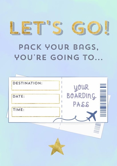 Fun Holiday/Trip Announcement Card - Gift Surprise Reveal created by Sian Moore Illustration