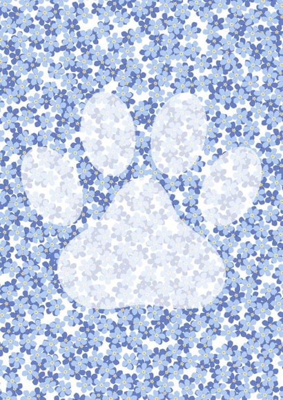 Paw print pet loss sympathy created by The Pawsitive Pet Nurse