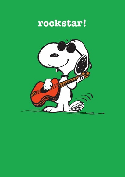 Cute Congratulations Card - Snoopy - Rockstar created by Hype Cards