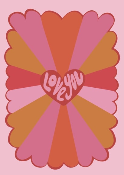 Bright and Groovy Card To Say I Love You created by Philippa Kemp