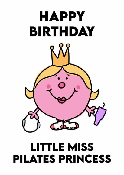 Cute Mr Men Style Birthday Card For A Pilates Princess created by Molly Harper