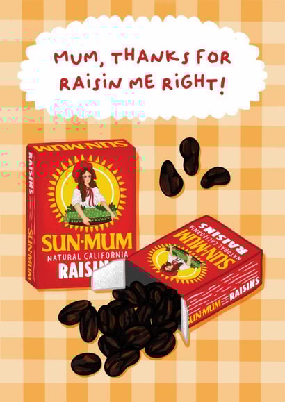 Cute Mothers Day Card - Raising Kid - Funny Mum Pun - Sweet Mum Card created by HUTCH London 