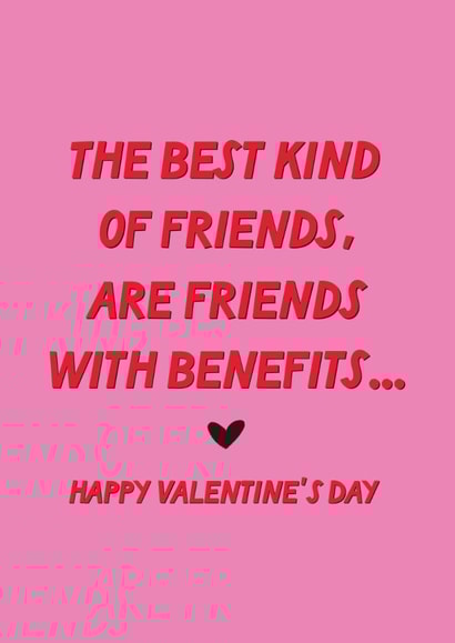 Funny Valentine's Day Card - Situationship - Friends With Benefits created by Sweetlove Press