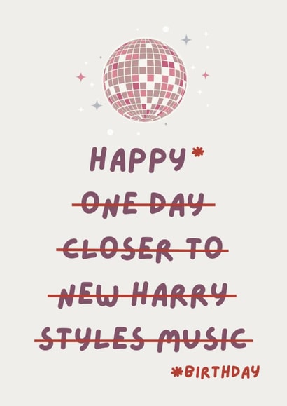 Funny Birthday Card for a Harry Styles Fan created by Natalie Cass