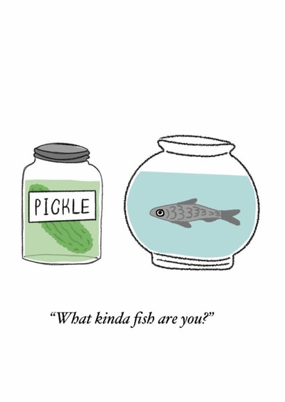 Gary the fish was easily confused. He needed glasses really. created by Libby Turner Illustration