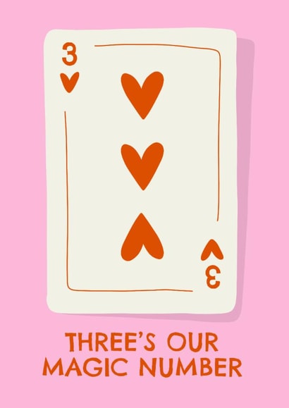 Cheeky Valentine's Day Card - Throuple - Polyamorous created by Mrs Best Paper Co.