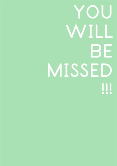 Leaving card - Farewell - Retirement - Goodbye - New Job - You will be missed created by From the Boathouse