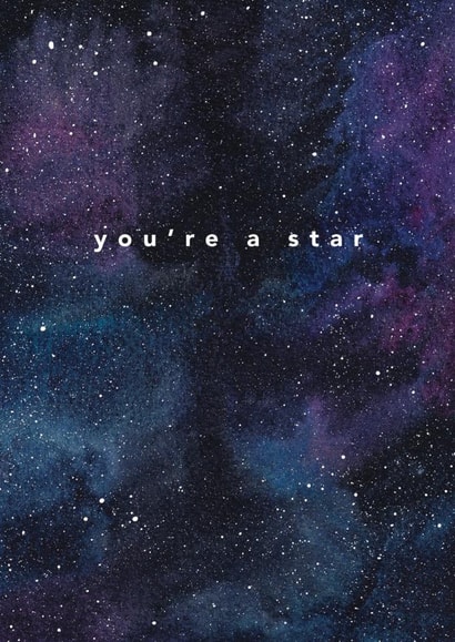 Classic Love And Friendship Card - You're A Star - Galaxy created by Joy Jen Studio