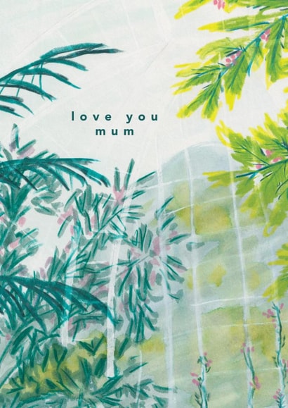Classic Mother's Day Card - Love You Mum Botanical Plants created by Joy Jen Studio