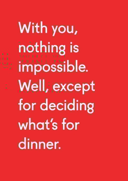With You, Nothing Is Impossible – Funny Love Card created by Ohh Deer