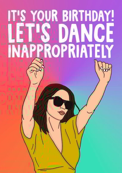 Victoria Beckham Birthday Card - Let's Dance Inappropriately created by Studio Doodles