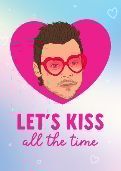 Fun Valentine's Day Card - Harry Styles - Kiss All The Time created by The Cake Thief