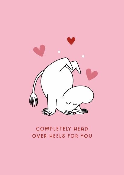 Moomin Valentine’s Day or Anniversary Card - Head Over Heels For You created by Moomin Characters