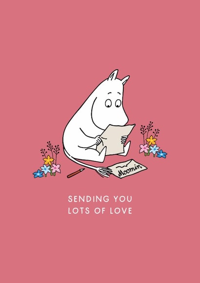 Moomin Valentine’s Day or Anniversary Card - Sending You Lots of Love - Sympathy created by Moomin Characters