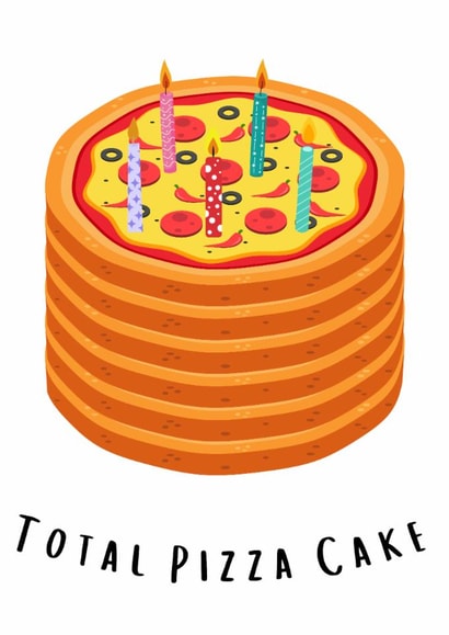 Total Pizza Cake - Celebration Card created by Paper Plane Cards