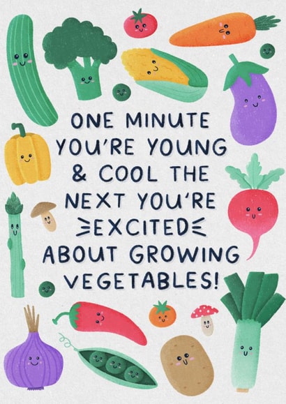 Growing Vegetables Card - Allotment Birthday Card created by Jessie