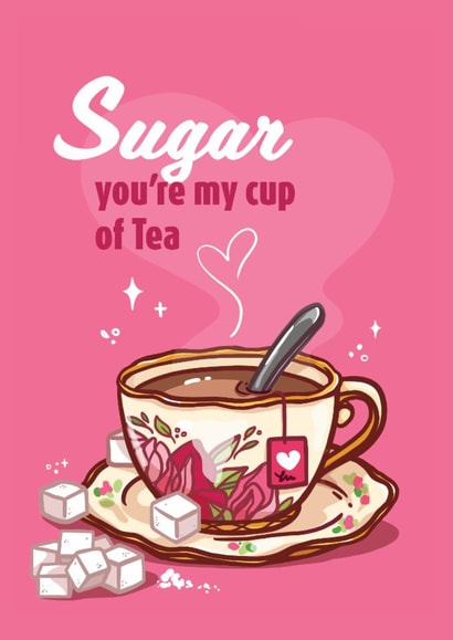 Cute Sweet Tea Valentine's Day Card created by Isi