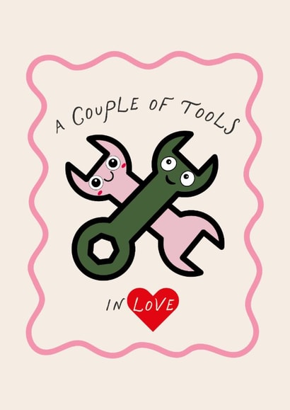 Tools in Love Valentine's Day Card created by Moonshine Prints