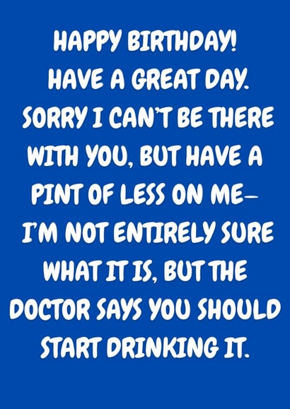 Funny Sorry I can't Be There Birthday Card created by The Awkward Card Company 