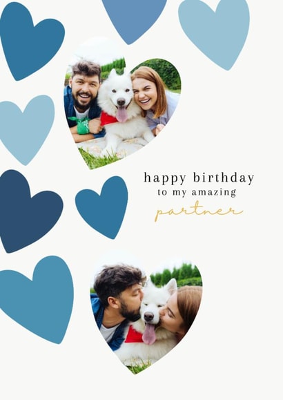 Classic Birthday Card - Amazing Partner - Hearts created by Spark and Wild