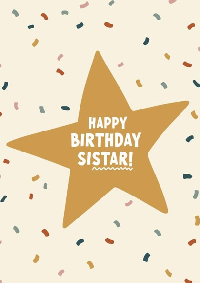 Happy birthday Sister card - cute fun card for sister created by Forever Blessed