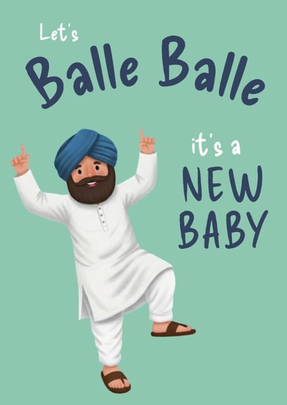 Balle Balle Celebration Card – Fun Punjabi Greeting created by ROSHAH DESIGNS
