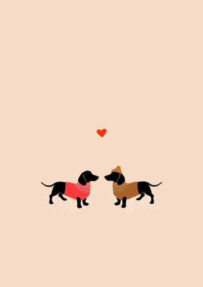 Cute Dachshund Valentines Card created by Olivia Slater