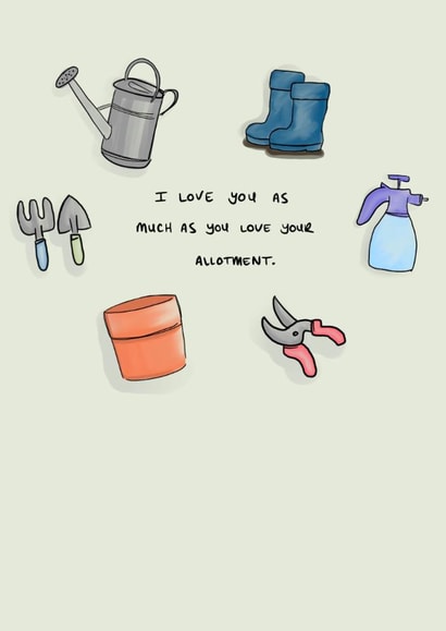 Funny Cute Hand-drawn Allotment Gardening
Valentines card created by Sarah Symonds | Townhouse Creative