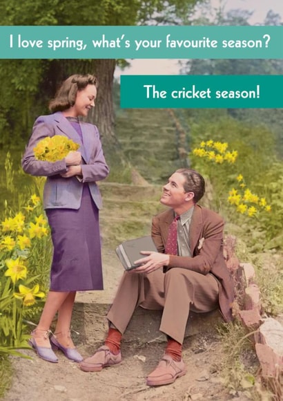 Funny Birthday Card - Cricket Season created by Quitting Hollywood