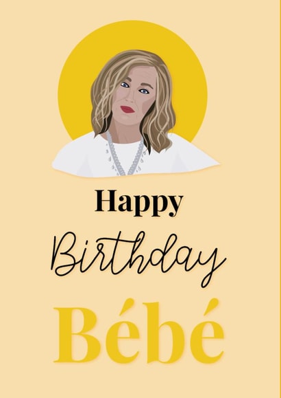 Happy Birthday Bebe Moira Rose Schitts Creek Birthday Card created by Kayleigh Kreates