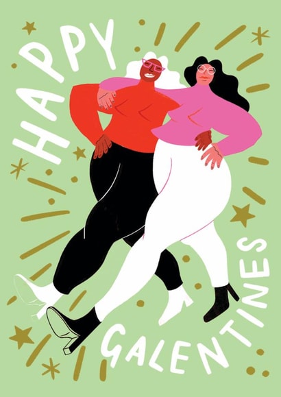 Arty Valentine's Day Card - Galentines - For Her created by Ickaprint