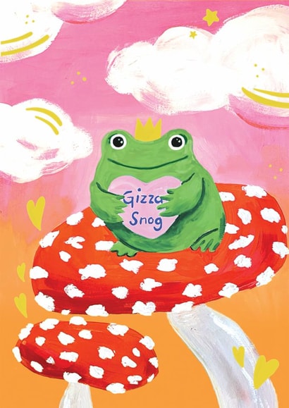 Cute Valentine's Day/Anniversary Card - Gizza Snog - Frog created by Ickaprint
