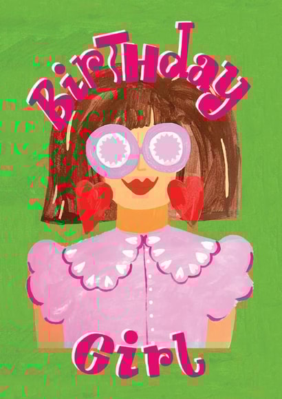 Arty Birthday Card - For Her - Birthday Girl created by Ickaprint