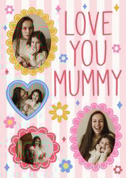 Pretty Mother's Day Card - Love You Mummy created by Alice Griffiths Illustration