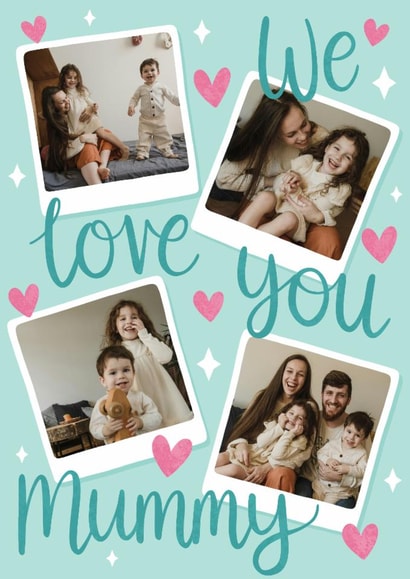 Classic Mother's Day Card - Love You Mummy - Polaroids created by Alice Griffiths Illustration